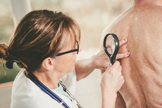 Professional onderzoek huid