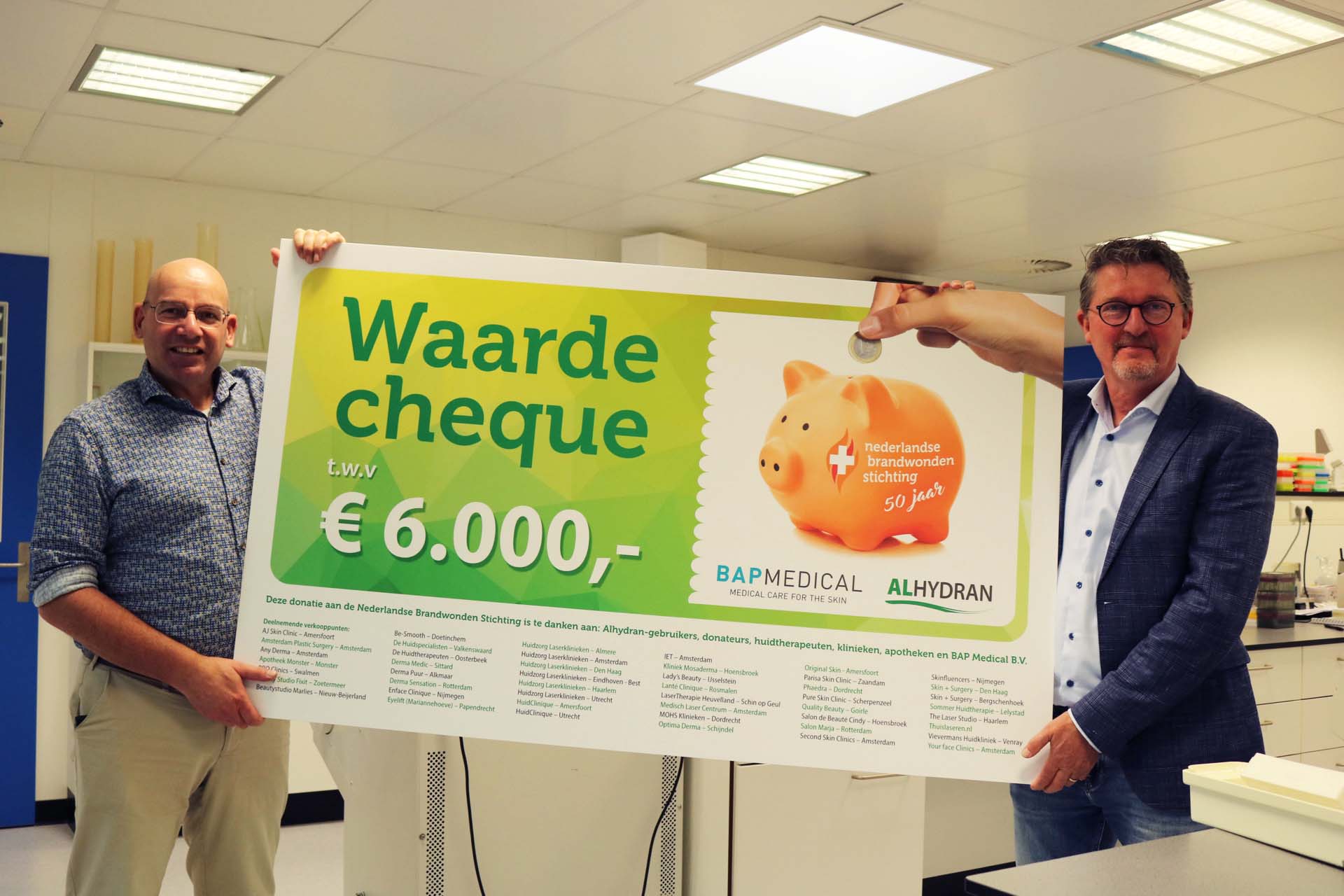 Uitreiking cheque